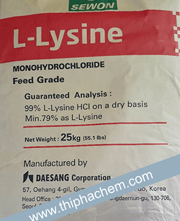 L-Lysine, L-Lysine HCL, L-Lysine Feed grade, L-Lysine 99%, Lysine 99%, Phụ gia thức ăn chăn nuôi
